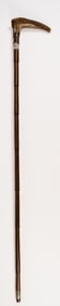 Sterling Silver Stag Horn Handle Walking Cane