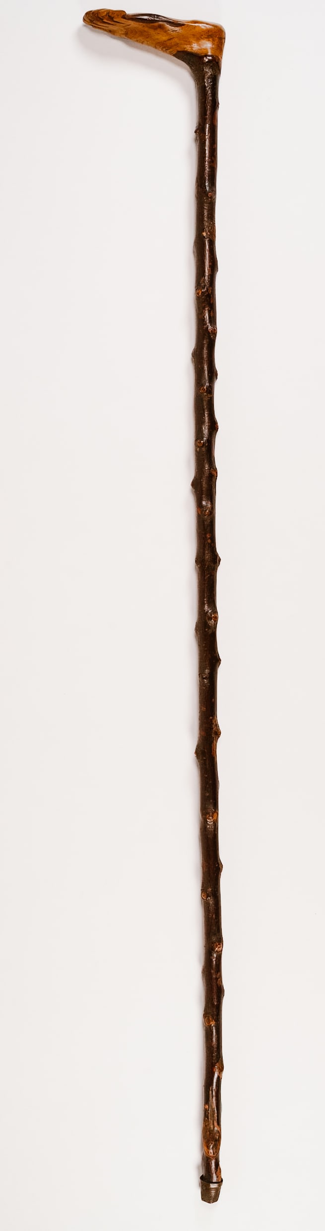 Solid One Piece Knotty Wood Figural Human Foot Cane Walking Stick (1 of 11)