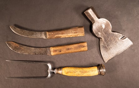 Vintage Carving Knives Bladed Tools Foster I Wilson Collins Sterling Silver