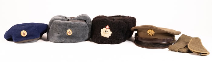 WWII Russian American Hat Collection Group Lot