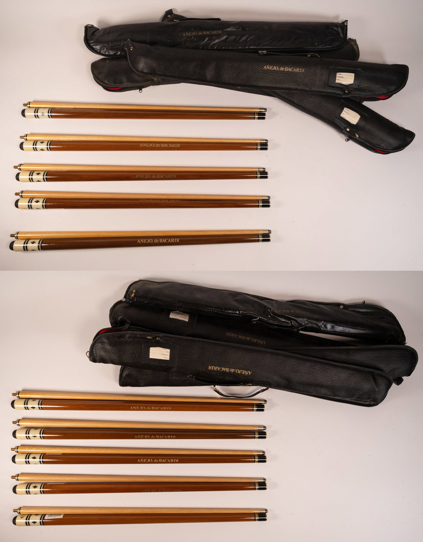 Bacardi Anejo Promotionlal 2pc Pool Cue w/Case18-21 Oz Lot of 10 (1 of 13)