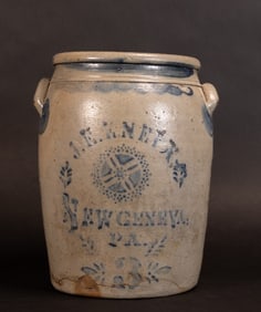 JE Enix & Co New Geneva PA Stonware 3 Gal Jar Jug