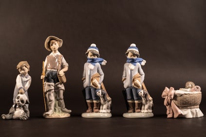 Lladro Porcelain Sculpture Collection Group Lot w/Boxes