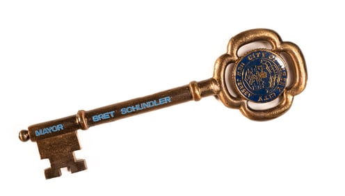 Mayor Bret Schundler Jersey City NJ Key To The City From The Estate of Ed Kranepool