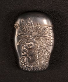 19th c. Webster Sterling Matchsafe Native American Indian