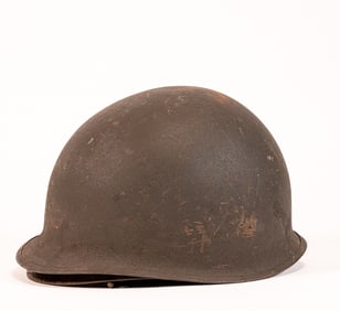 WWII US MI Helmet With Painted Liner 26 Infantry Division Named