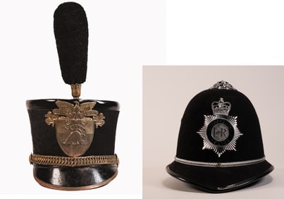 Helmet Collection Group Lot American Shako English Bobbies