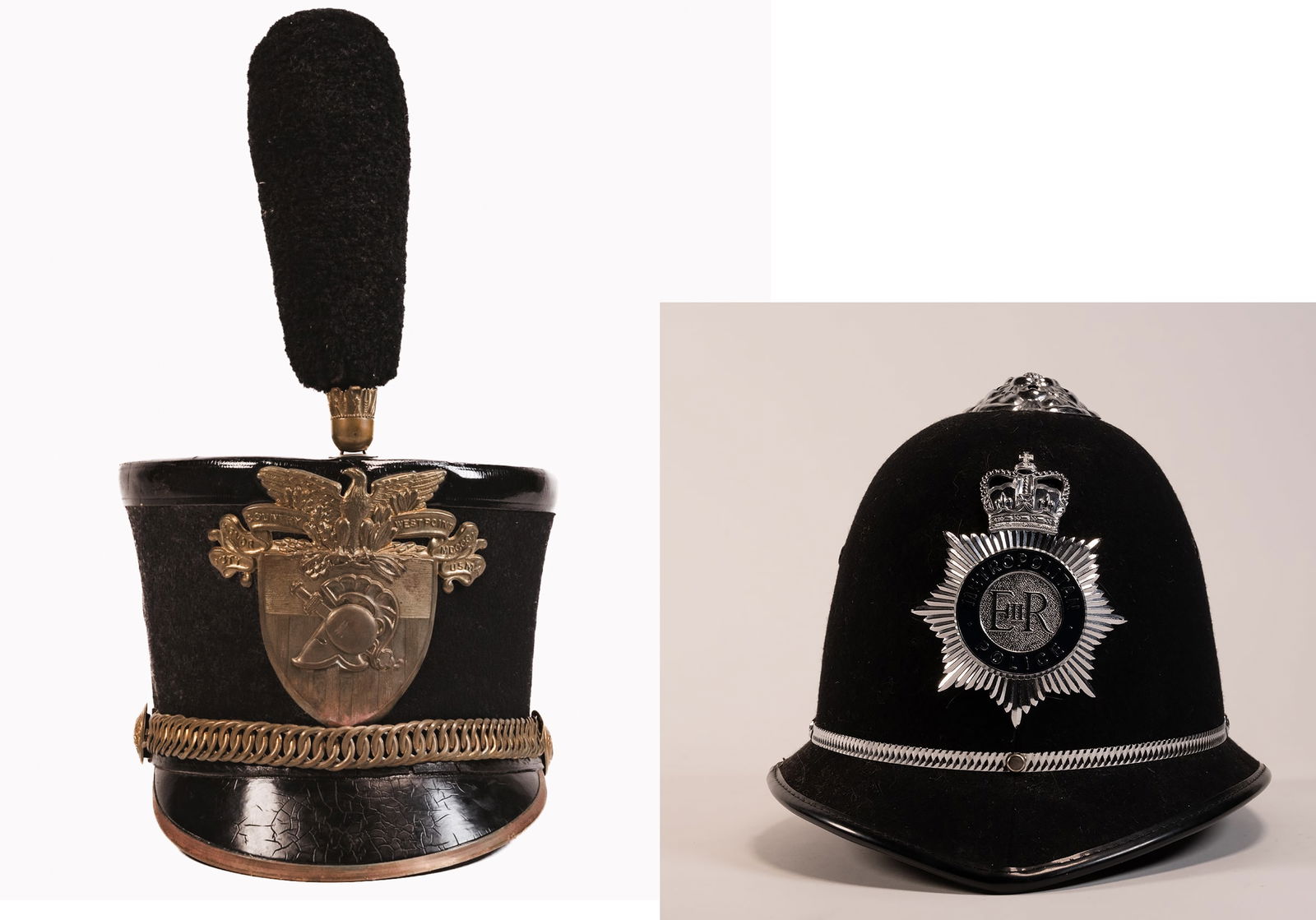 Helmet Collection Group Lot American Shako English Bobbies (1 of 20)