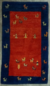 Persian Gabbeh Rug 5'1/2" X 2"10 5/8"