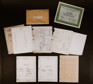 Grummans Letter From Ceo With The US Constition Diagrams LEM LM Schematics Apollo