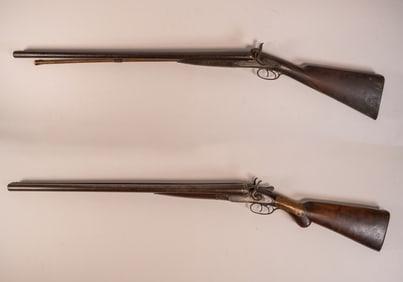 Antique Side By Side Percussion & Breech Loading Shotgun Collection Group Lot