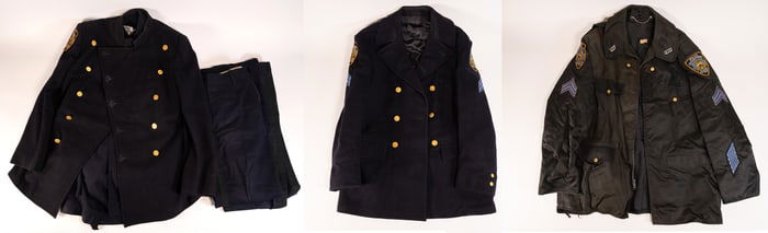 Vtg NYPD Uniform Collection Group Lot  Shirt Pant Coat Patch etc