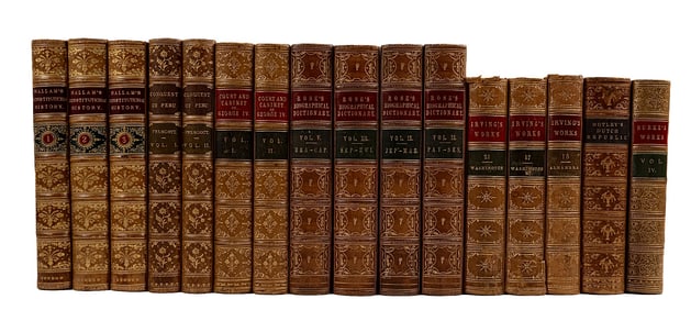 19th c Fine Binding Book Collection