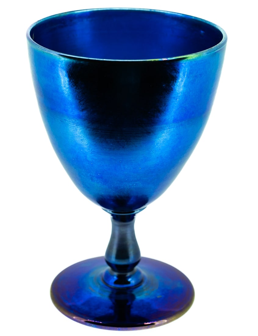 Louis Comfort Tiffany Favrile Glass Goblet Signed (1 of 7)
