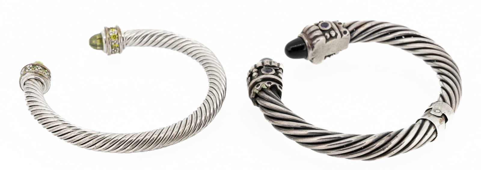 David Yurman Sterling Silver Cuff Bracelet Collection Group Lot (1 of 9)