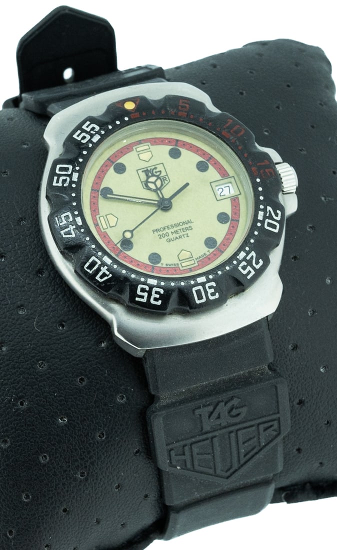 Tag Heuer Professional Formula 1 WA1211 Wristwatch: Tag Heuer Professional Formula 1 WA1211 Wrist Watch Swiss Movement Stainless Steel Case with Uni Directional Rotating Bezel Mineral Crystal Face Water Resistant 200 Meters Luminous Dial and Date Featu
