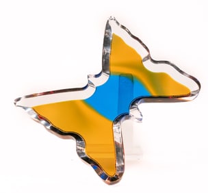 Modern Acrylic Imperial Butterfly Sculpture