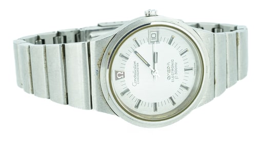 Omega Constellation Electronic F300Hz Stainless Steel Men's Wristwatch Ref No 198 0024