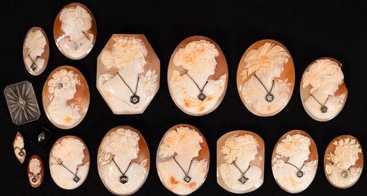 Diamond Hand Carved Cameo Plaque Collection