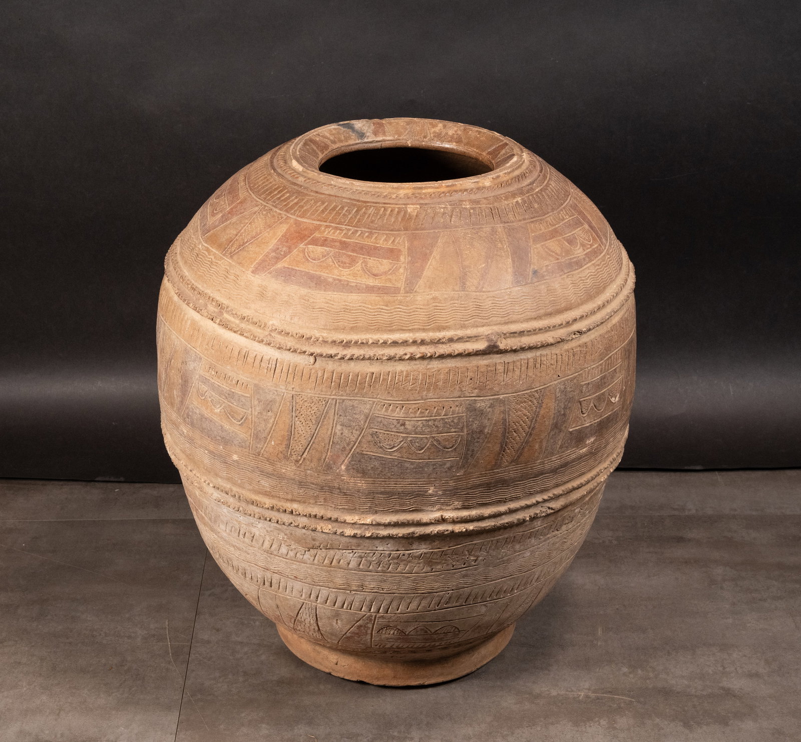 19th c. Nupe Terracotta Large Water Storage Vessel (1 of 15)