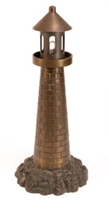 Early 20th c. Bronze Lighthouse Lamp