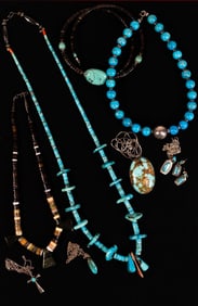 Native American Sterling Silver Turquoise Jewelry Collection Navajo