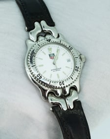 Tag Heuer S90.806 Professional Sapphire Glass Stainless Steel Mens Wristwatch In Running Condition