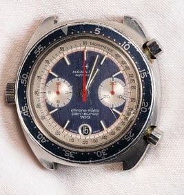 Vintage 1970's Hamilton Chronomatic Pan Europ 703 Wristwatch
