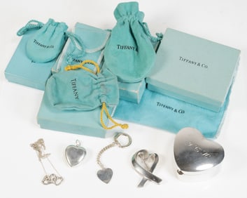 Tiffany & Co Sterling Silver Heart Motif Jewelry Collection