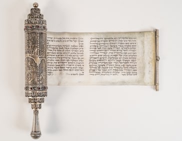 1928 Bezalel Judaic Sterling Silver Filigree Esther Scroll Megillah Case