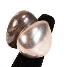 Takashi Wada ( Japan 1938- ) Modernist Sterling Silver Ring Rare