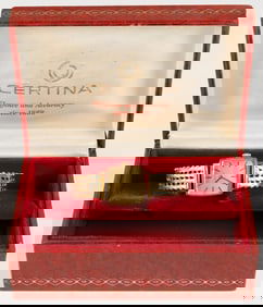 14K Gold Certina Wristwatch With 14K Gold Guldvirke Bracelet Ref 0409 001