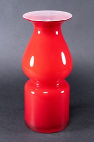 Per Lutken (Danish 1916-1998) Holmegaard Art Glass Vase Mid-Century