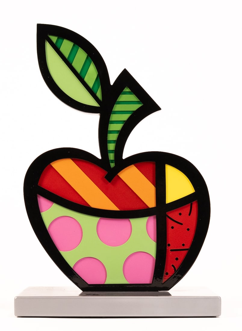 Romero Britto (Brazil, B. 1963) Big Apple Sculpture (1 of 7)