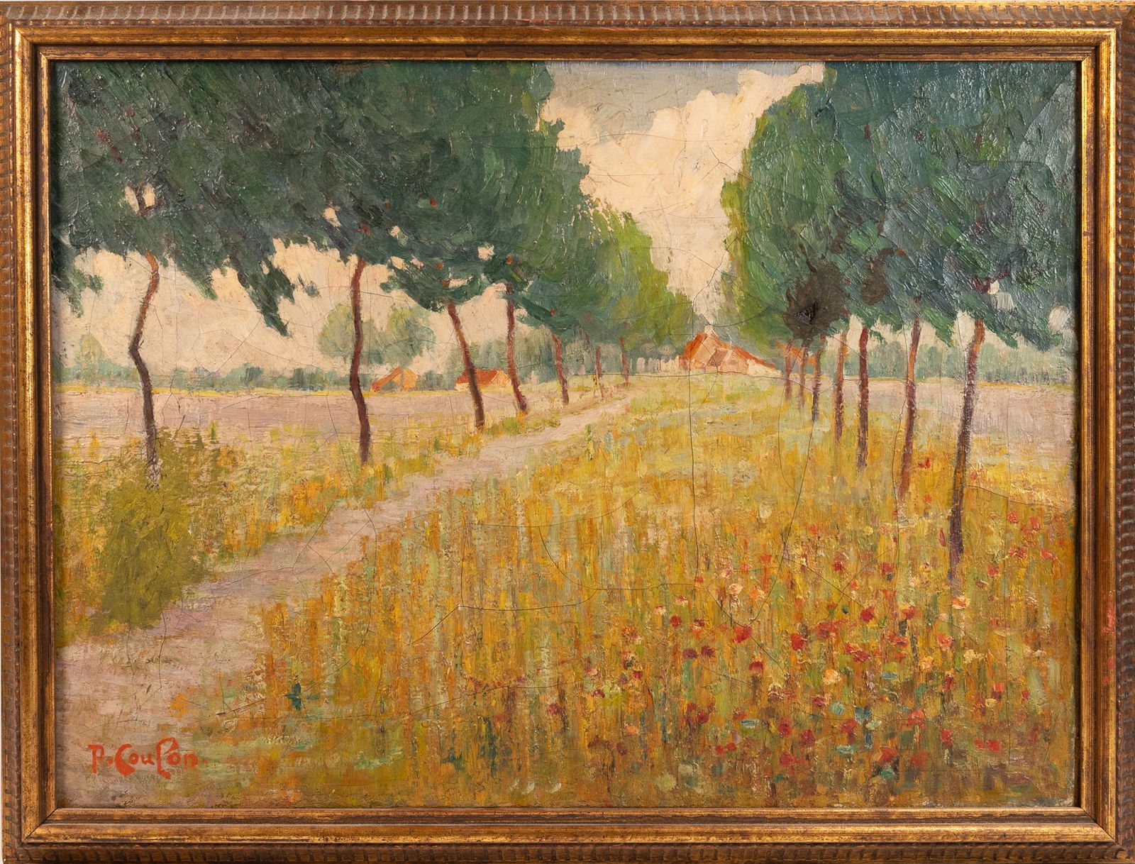 19th Century French School Impressionist Landscape Oil (1 of 8)