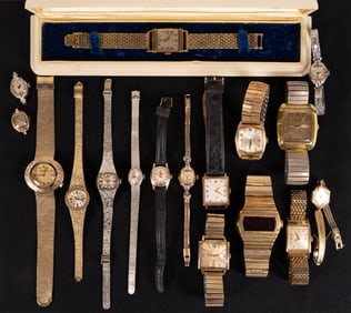 Vintage Longines Hamilton Bulova Gold Filled Wristwatch Collection 20Pcs