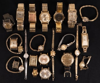 Vintage Gold Filled Wristwatch Collection 20Pcs