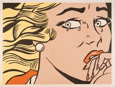 Roy Lichtenstein ( America 1923-1997) "Crying Girl" Signed