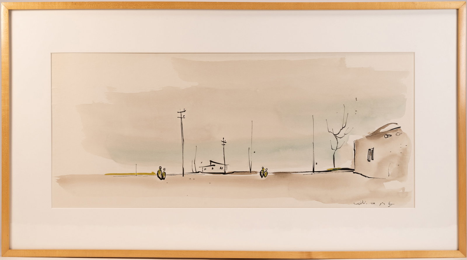 Andrew Wyeth ( America 1917-2009) Watercolor Winter Landscape Dated 1962 (1 of 6)