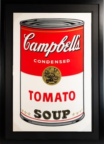 Andy Warhol ( America NY 1928-1987) Campbell Tomato Soup Signed