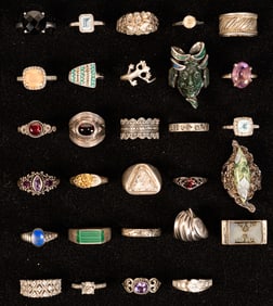 Large Sterling Silver Rings Collection