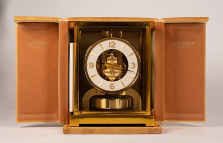 1958 Jaeger Le Coultre & Cie Atmos Mantle Clock Cal. 526-5 Running Condition w/ Presentation Case