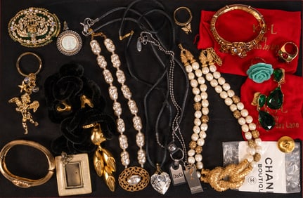 Designer Costume Jewelry Collection Jay Strongwater Miriam Haskell KJL Kirks Folly Veronique