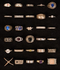 Large Sterling Silver Rings Collection