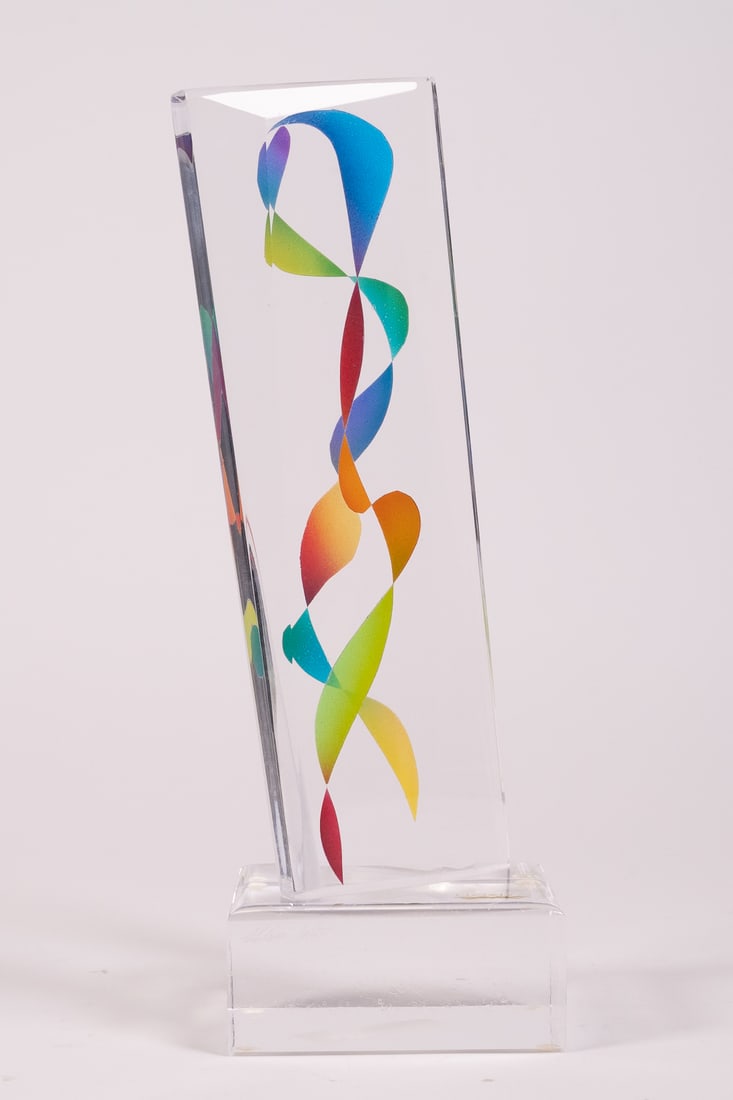 Shlomi Haziza ( America Israel 1969-) Acrylic Sculpture Signed (1 of 7)