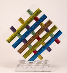 Shlomi Haziza (American/Israeli 1969-) Abstract Acrylic Sculpture Signed