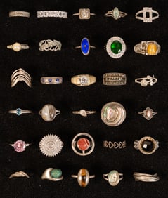 Large Sterling Silver Rings Collection