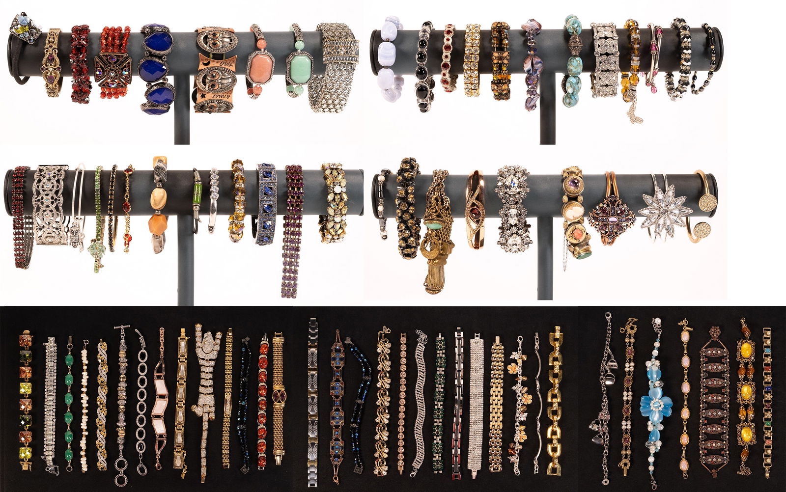 Vintage Costume Jewelry Rhinestone Bracelet Collection (1 of 9)