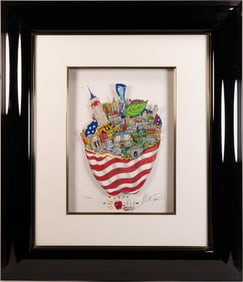 Charles Fazzino (American 1955-) "As American as Apple Pie!" 3-D Pop Art Seigraph