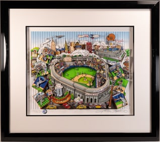 Charles Fazzino (American 1955-) "An All Star Tribute To Yankee Stadium" 3-D Pop Art Seigraph